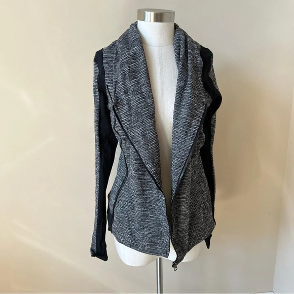 Lululemon Bhakti Yoga Jacket Coco Pique Black 17966 - Picture 6 of 12